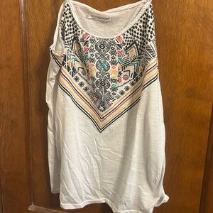 Maurices White Geometric Pattern Tank Top